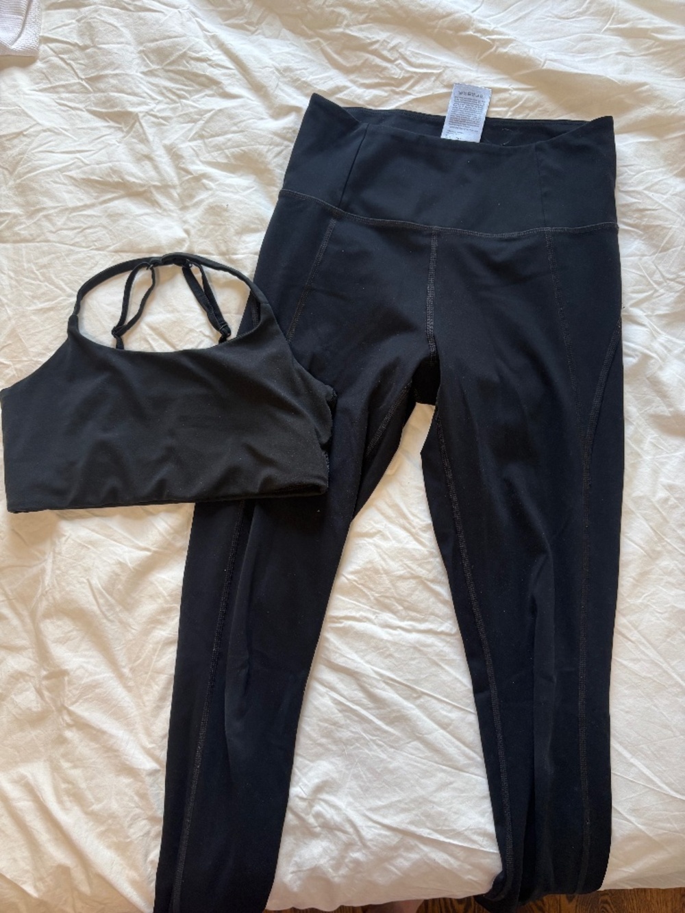 Girlfriend Collective Black Workout Set Size Small (sports bra and leggings)